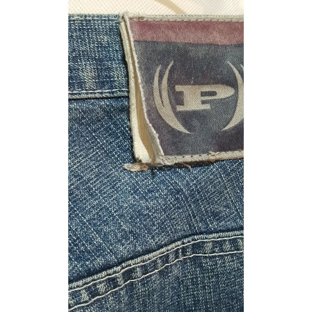Phat Farm Denim Jean Shorts Mens Size 36 Hip Hop Baggy Y2K Pockets